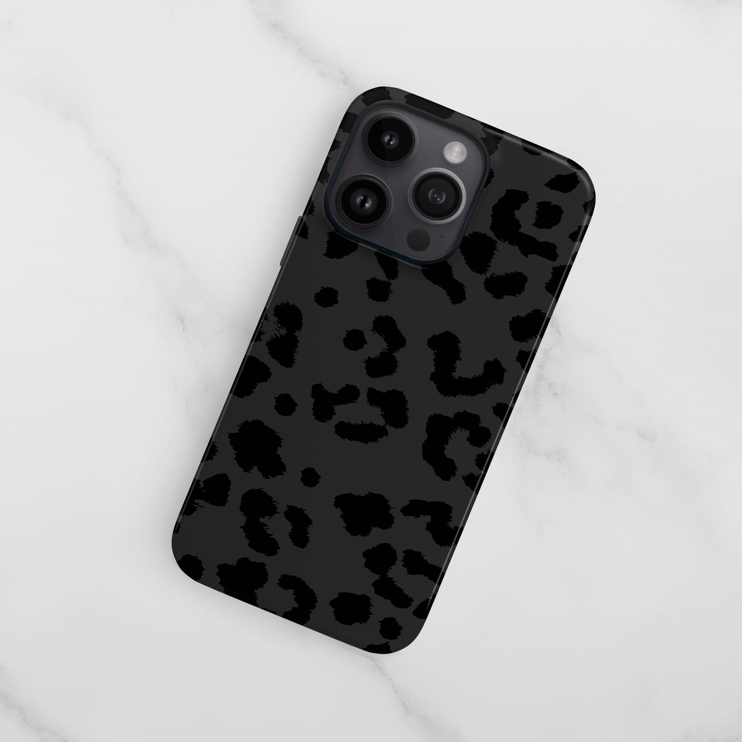 Dark Grey Leopard Print Phone Case  Phone Case