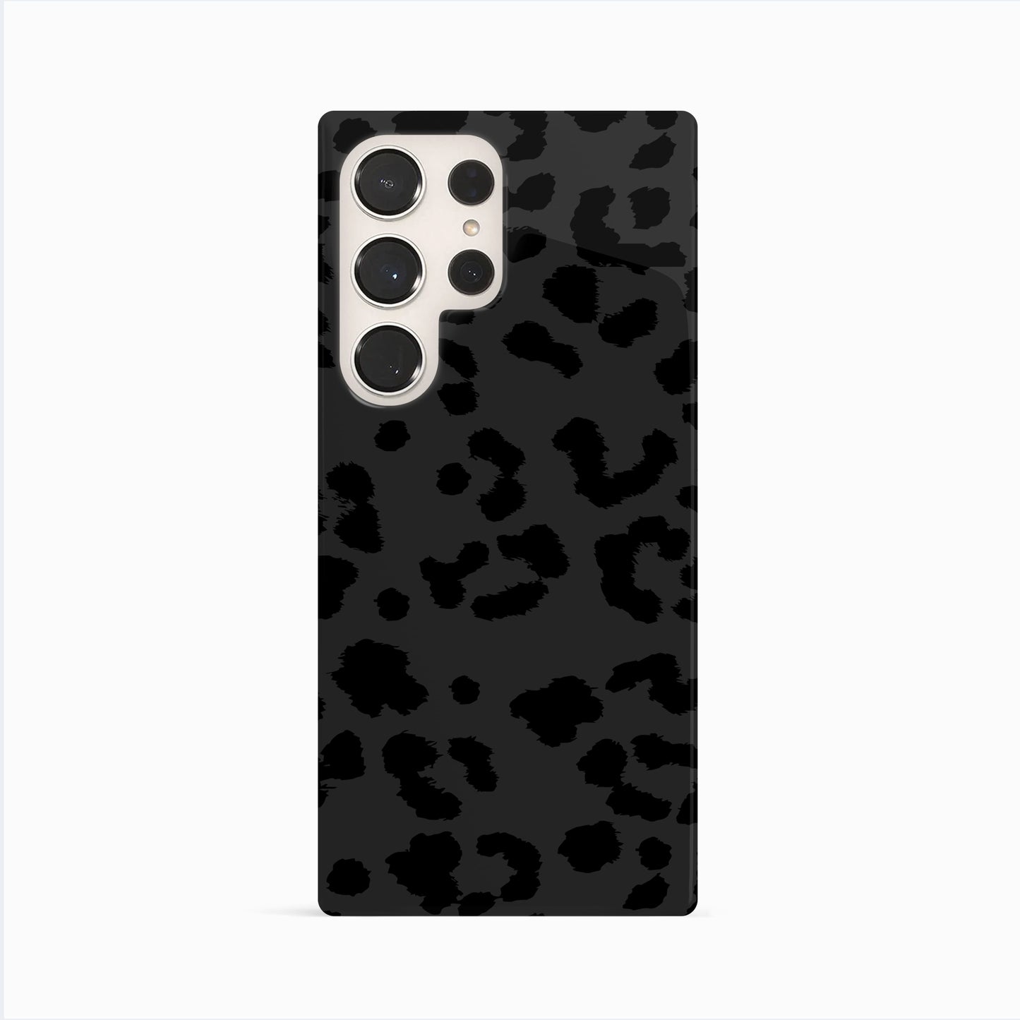 Dark Grey Leopard Print Phone Case Samsung Galaxy S23 Ultra Phone Case