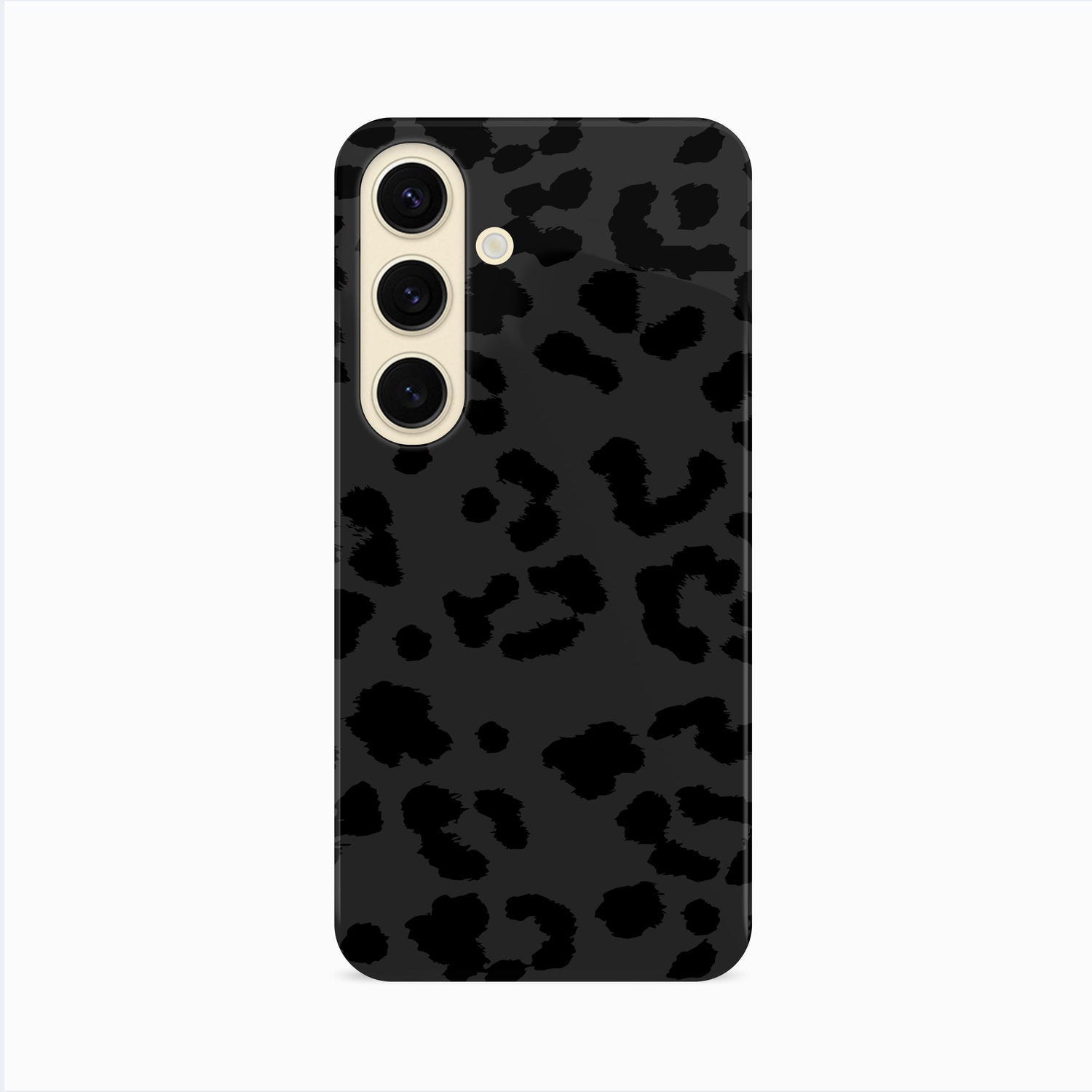 Dark Grey Leopard Print Phone Case Samsung Galaxy S24 Phone Case