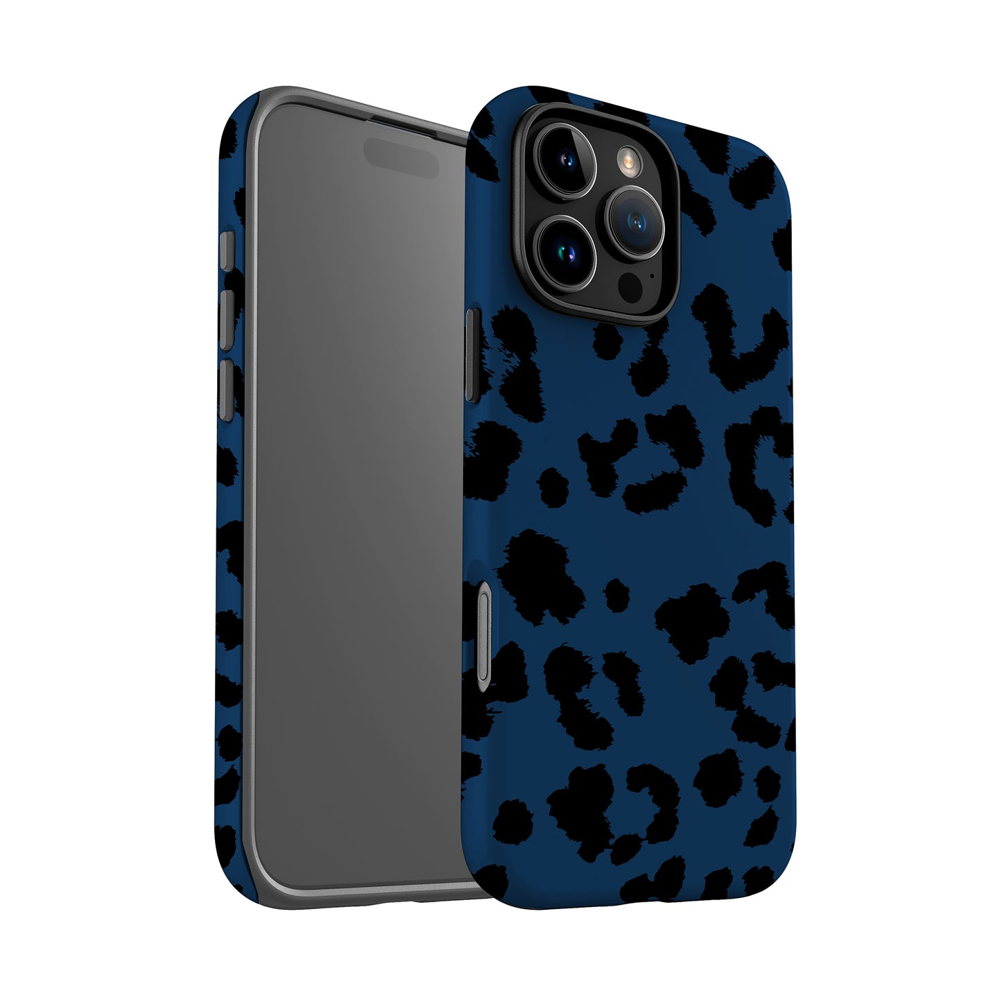 Personalised Navy Leopard Print Case