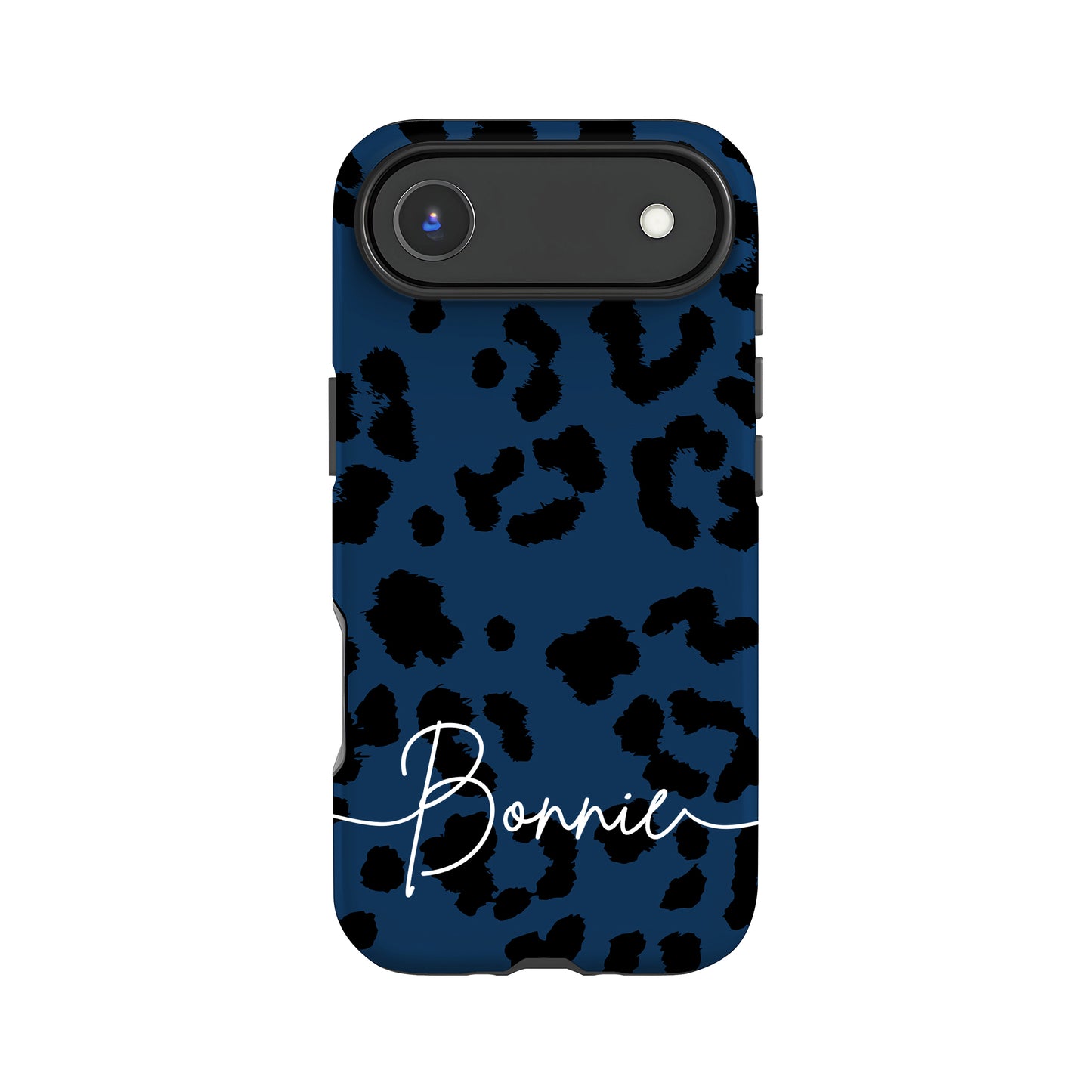 Personalised Navy Leopard Print Case