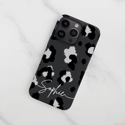 Grey Leopard Print Custom Case  Phone Case