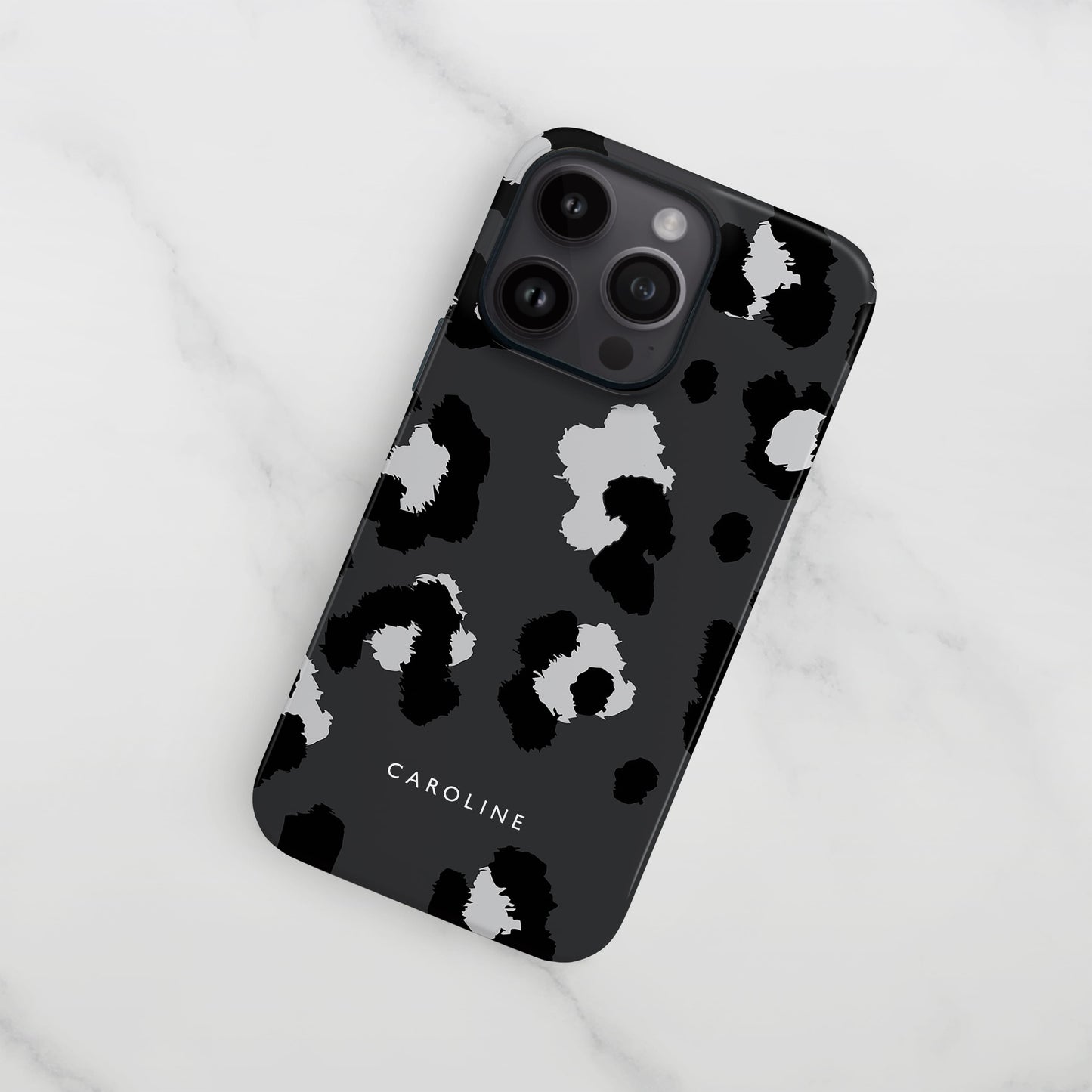 Black and Grey Leopard Print Phone Case  Phone Case