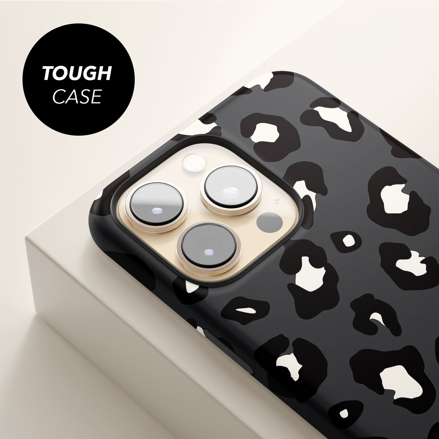 Dark Grey Leopard Print Animal Spots Pattern Phone Case  Phone Case