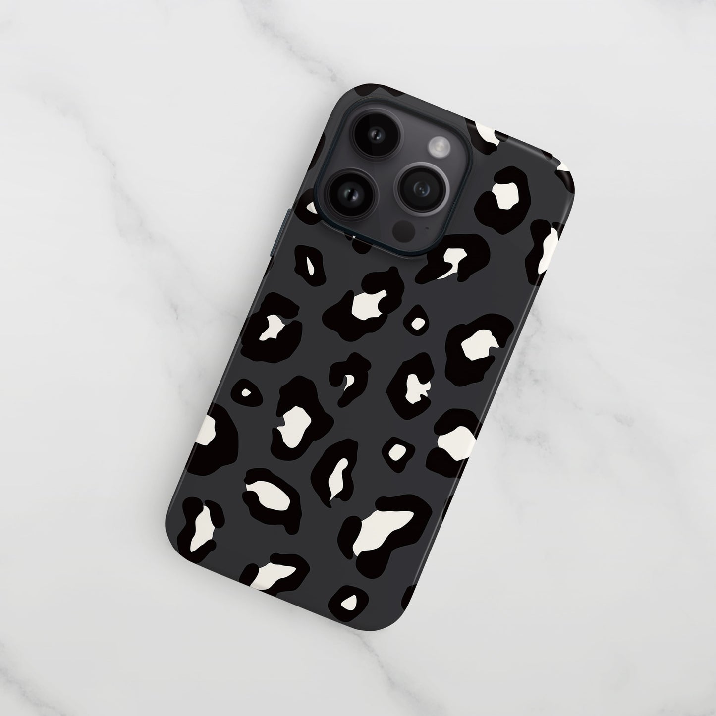 Dark Grey Leopard Print Animal Spots Pattern Phone Case  Phone Case