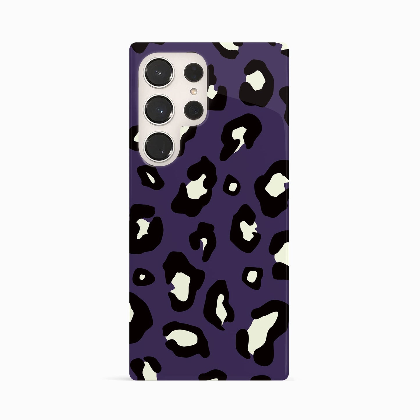 Dark Purple Leopard Print Spots Pattern Phone Case Samsung Galaxy S23 Ultra Phone Case