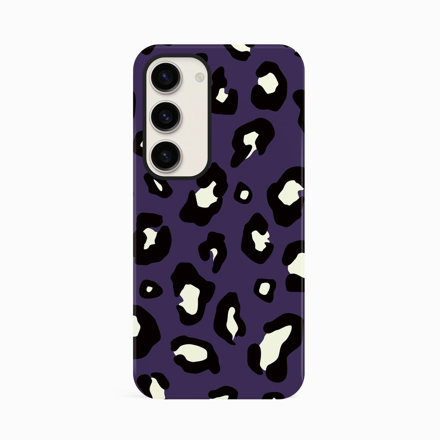 Dark Purple Leopard Print Spots Pattern Phone Case Samsung Galaxy S23 Phone Case