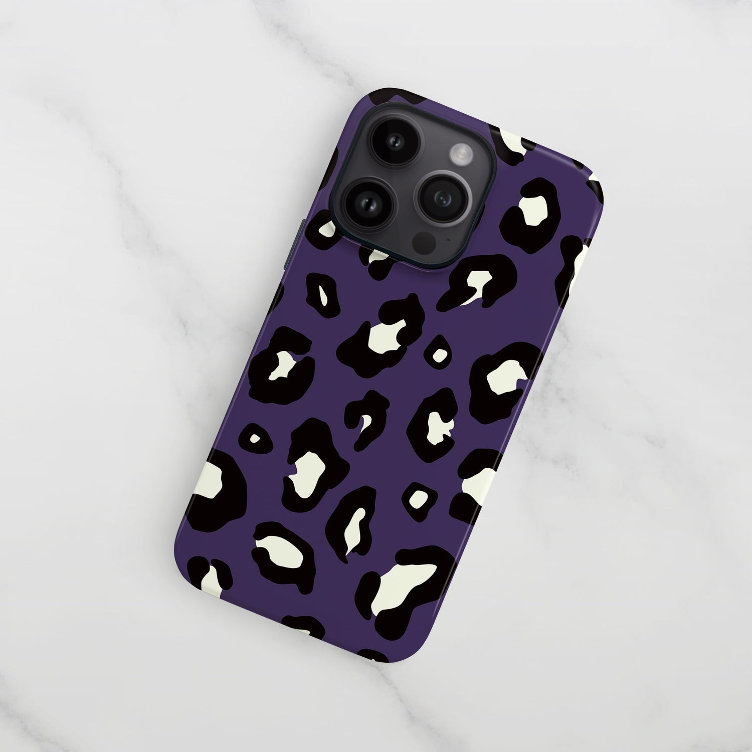 Dark Purple Leopard Print Spots Pattern Phone Case  Phone Case