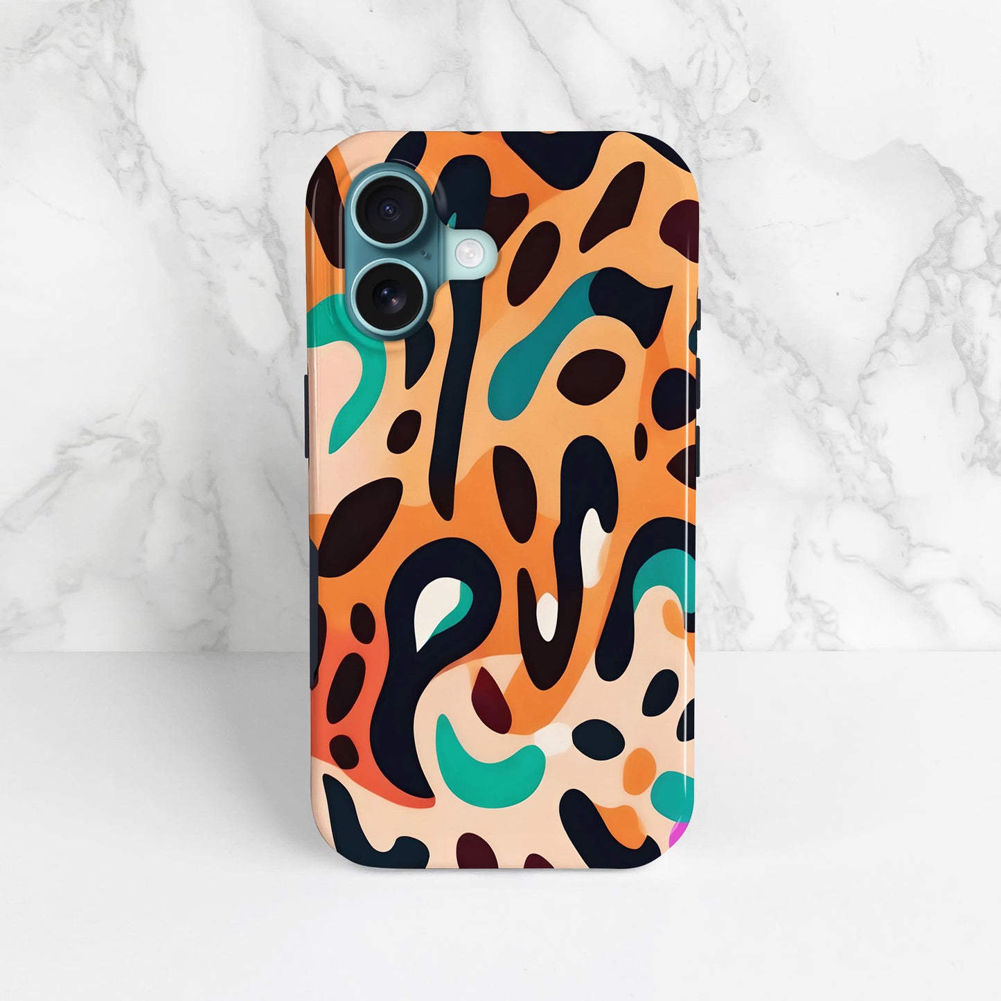 Abstract Orange Leopard Print Case  Phone Case