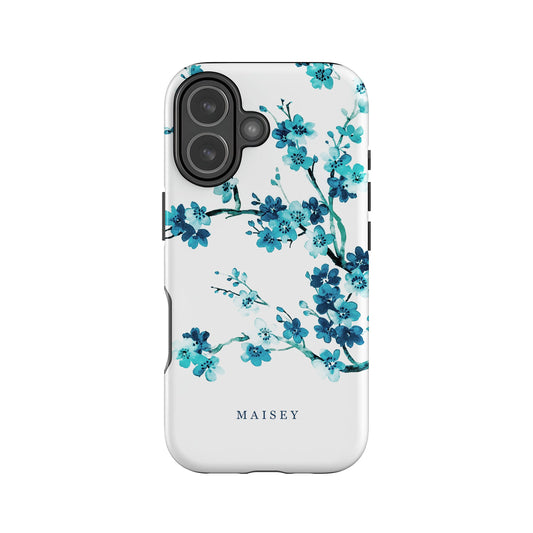 Vintage Blue Floral Art Personalised Case Phone Case