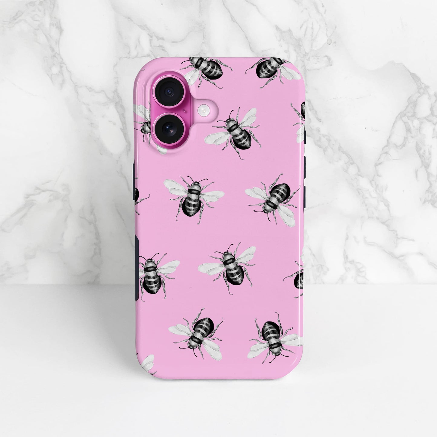 Pink Honey Bee Pattern Case  Phone Case