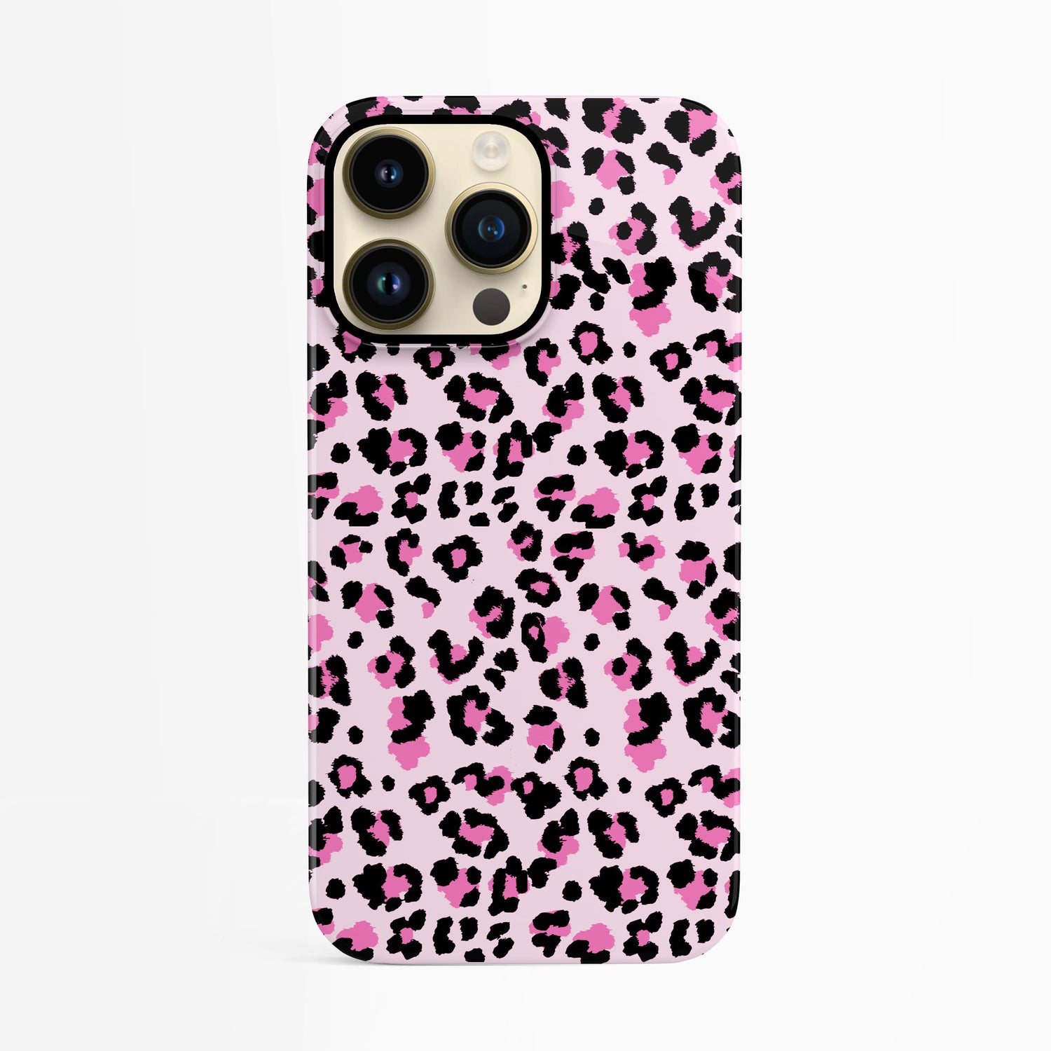Pink Micro Leopard Print Pattern Case iPhone 14 Phone Case