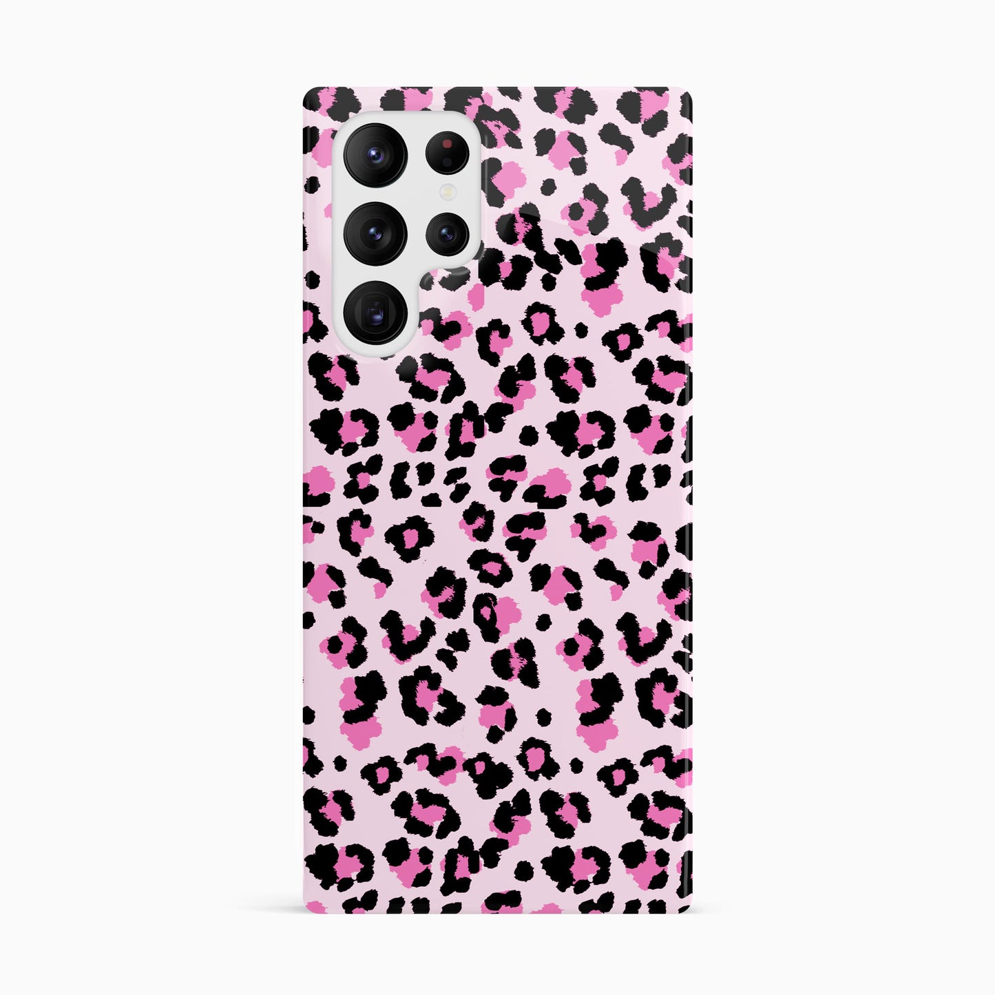 Pink Micro Leopard Print Pattern Case Samsung Galaxy S23 Ultra Phone Case