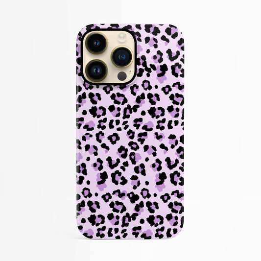 Purple Micro Leopard Print Pattern Case iPhone 14 Phone Case