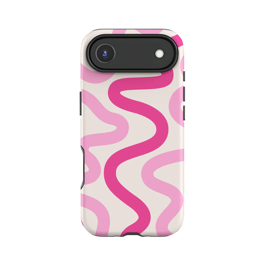 Pink Swirl Abstract Wavy Pattern Print Case iPhone 17 Air Phone Case