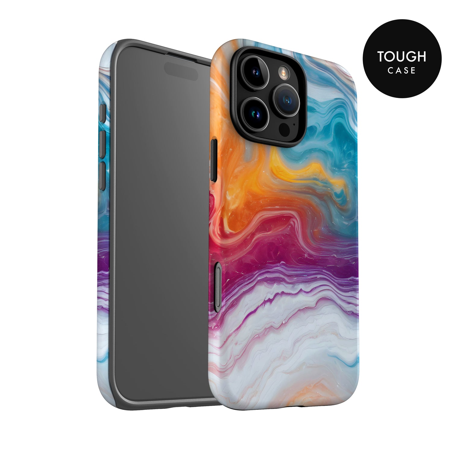 Custom Rainbow Marble Swirl Case Phone Case