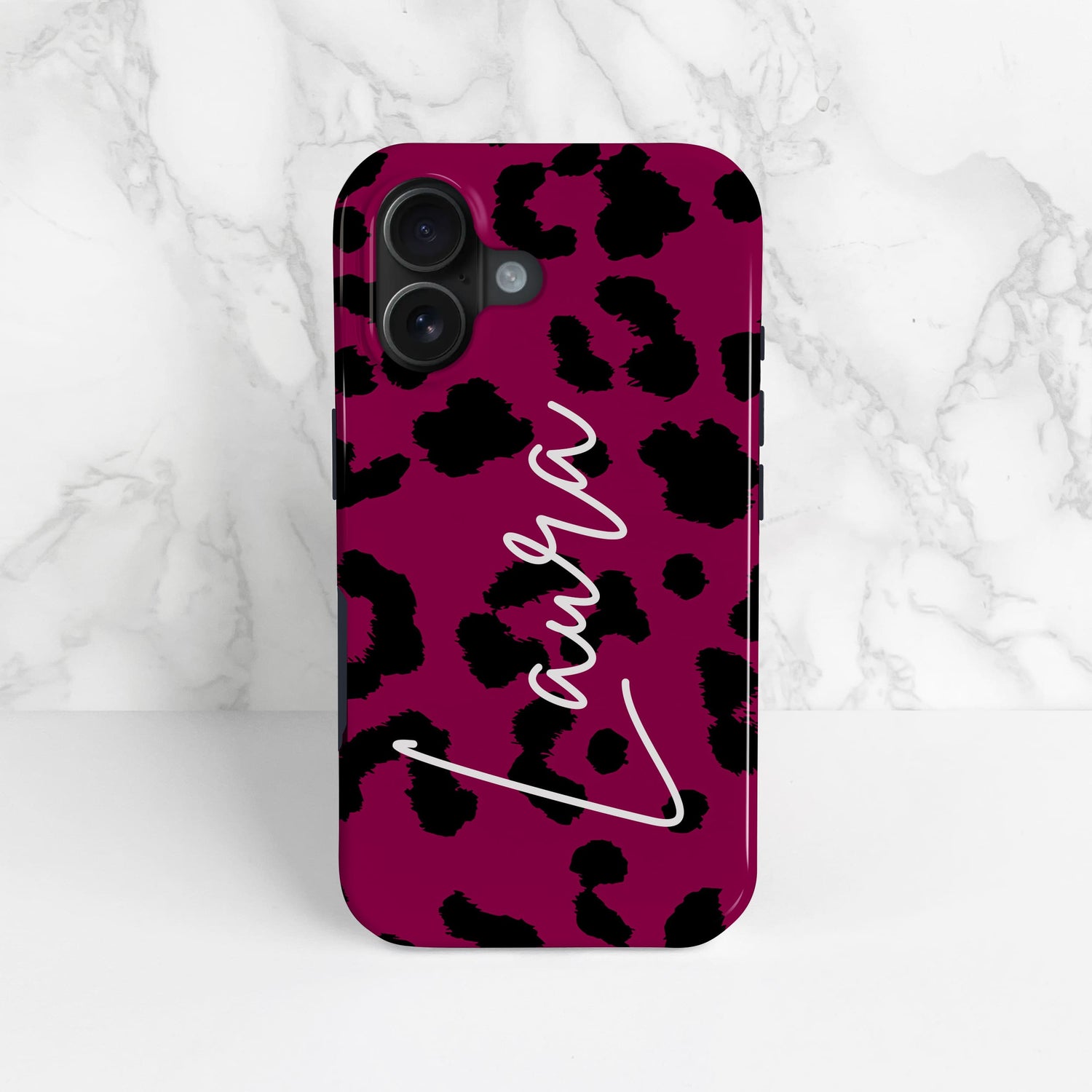 Burgundy Leopard Print Phone Case  Phone Case