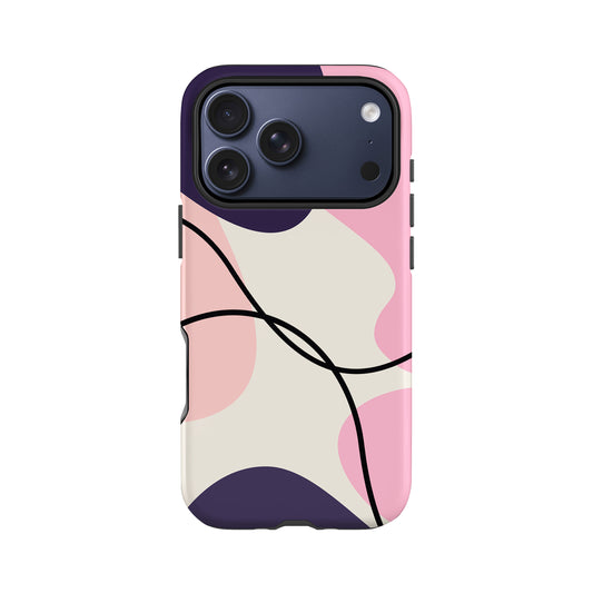 Purple and Pink Abstract Print Case iPhone 17 Pro Phone Case