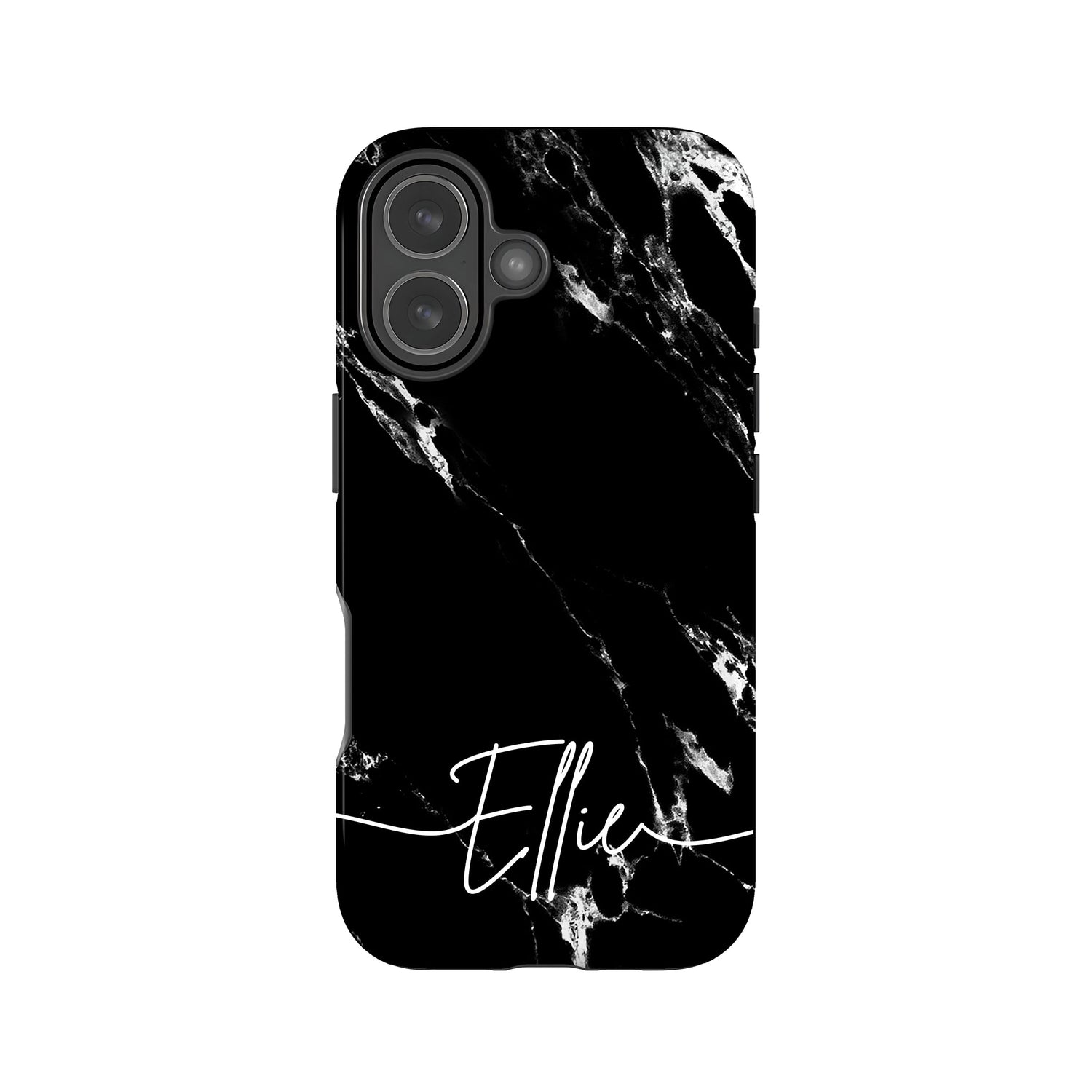 Black Marble Personalised Name iPhone Case iPhone 17 Phone Case