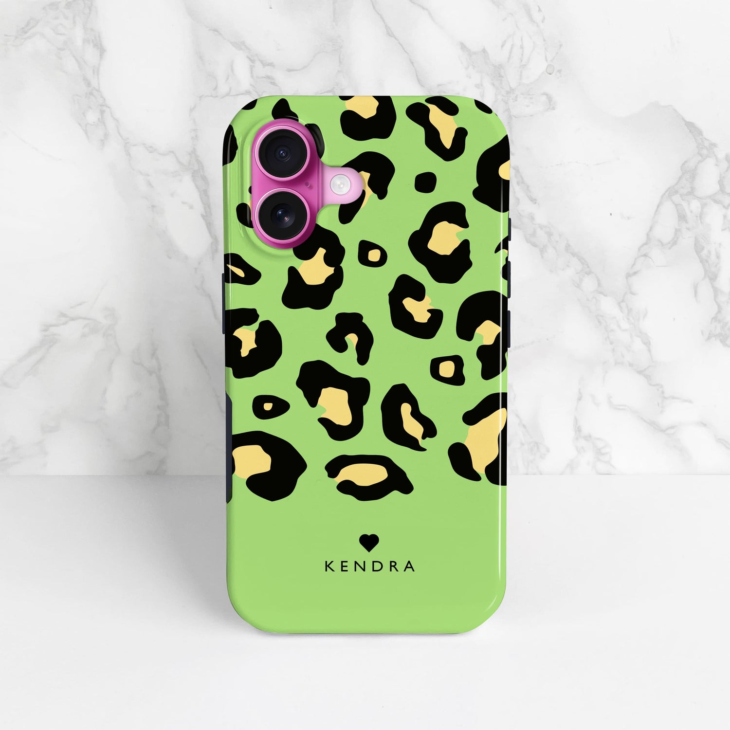 Personalised Green Yellow Leopard Print Case  Phone Case