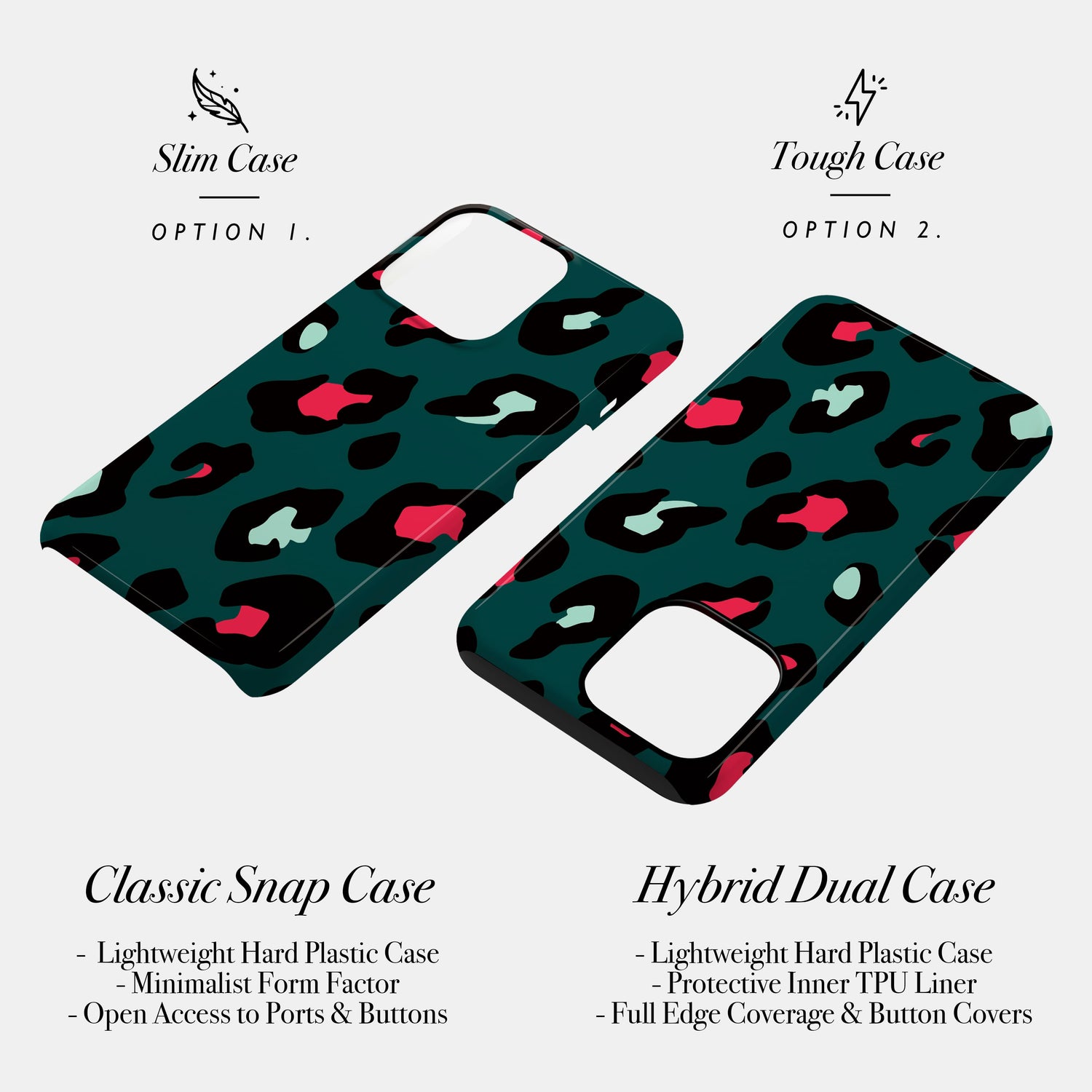 Forest Green Leopard Print Phone Case Phone Case