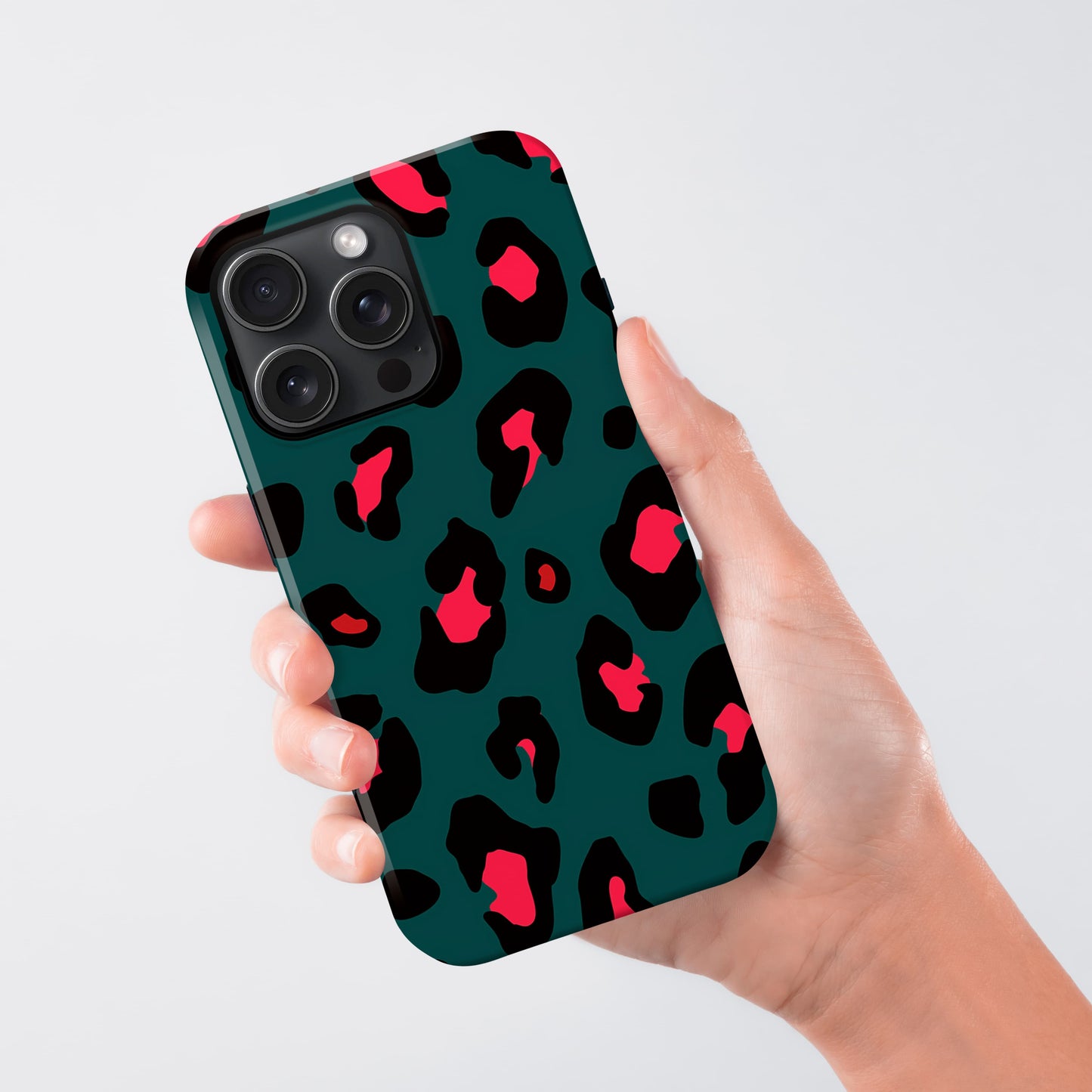 Personalised Forest Green Leopard Print Phone Case Phone Case