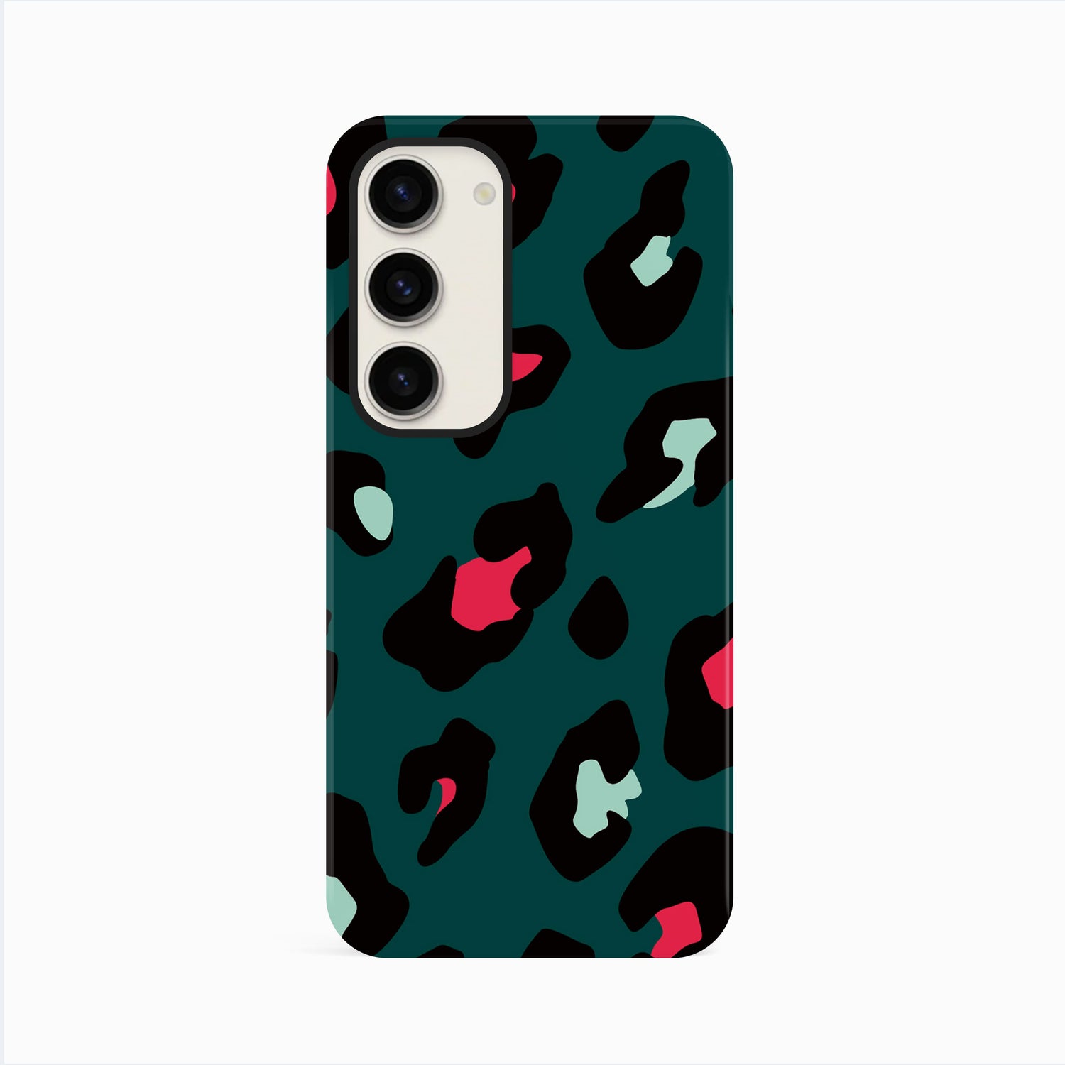 Green and Red Leopard Print Phone Case Samsung Galaxy S23 Phone Case