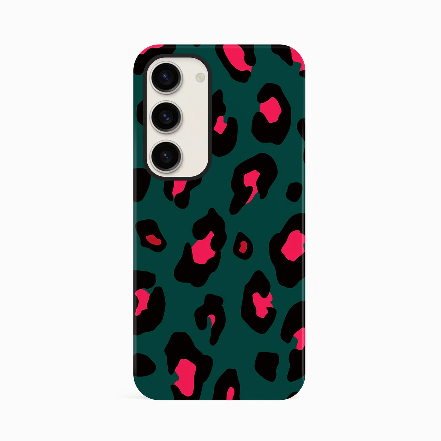 Forest Green Leopard Print Phone Case Samsung Galaxy S23 Plus Phone Case