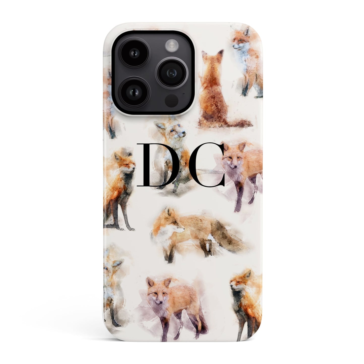 Fox Art Pattern Personalised Case iPhone 15 Phone Case