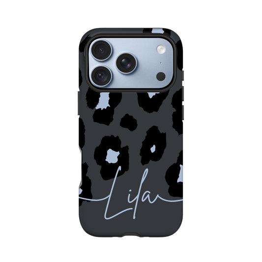 Glacier Blue Leopard Print Case iPhone 18 Pro Phone Case