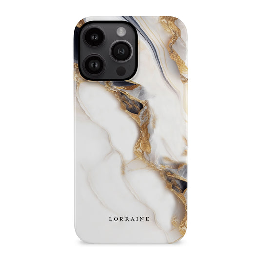 Gold Marble Personalised Text Case iPhone 14 Phone Case