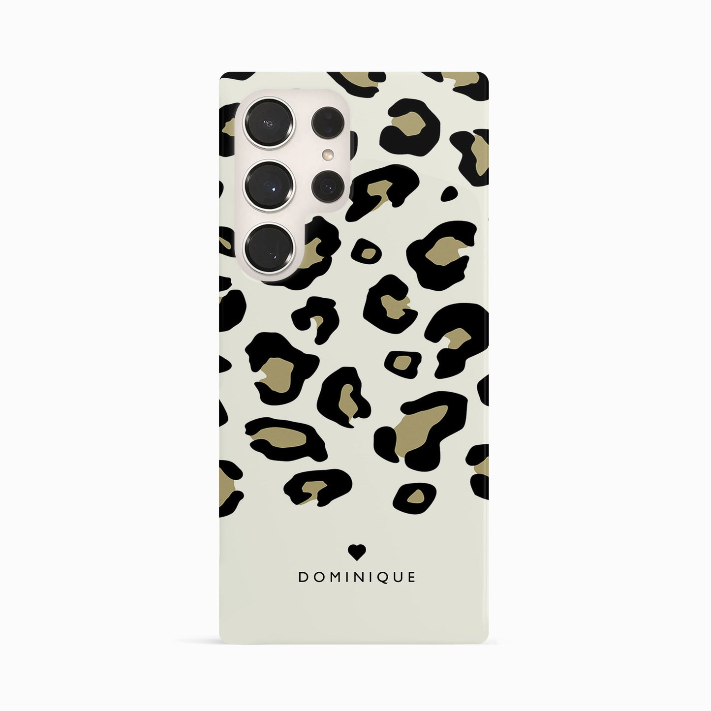 Gold Leopard Print Personalised Phone Case Samsung Galaxy S24 Ultra Phone Case