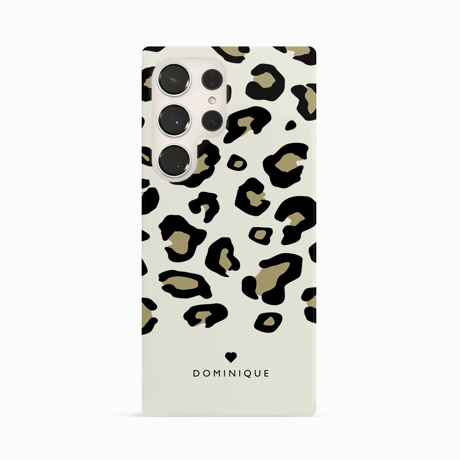 Gold Leopard Print Personalised Phone Case Samsung Galaxy S23 Ultra Phone Case