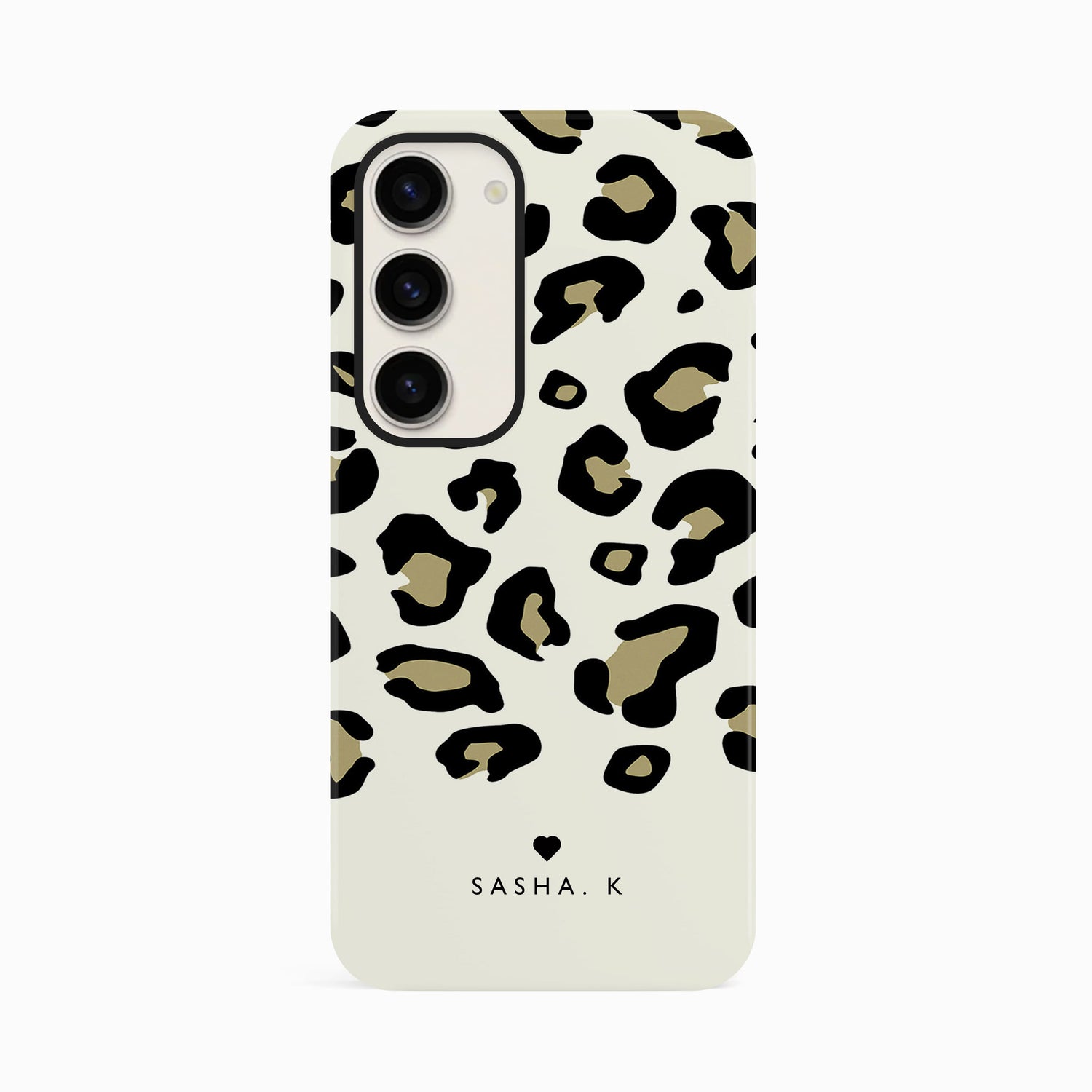 Gold Leopard Print Personalised Phone Case Samsung Galaxy S23 Plus Phone Case