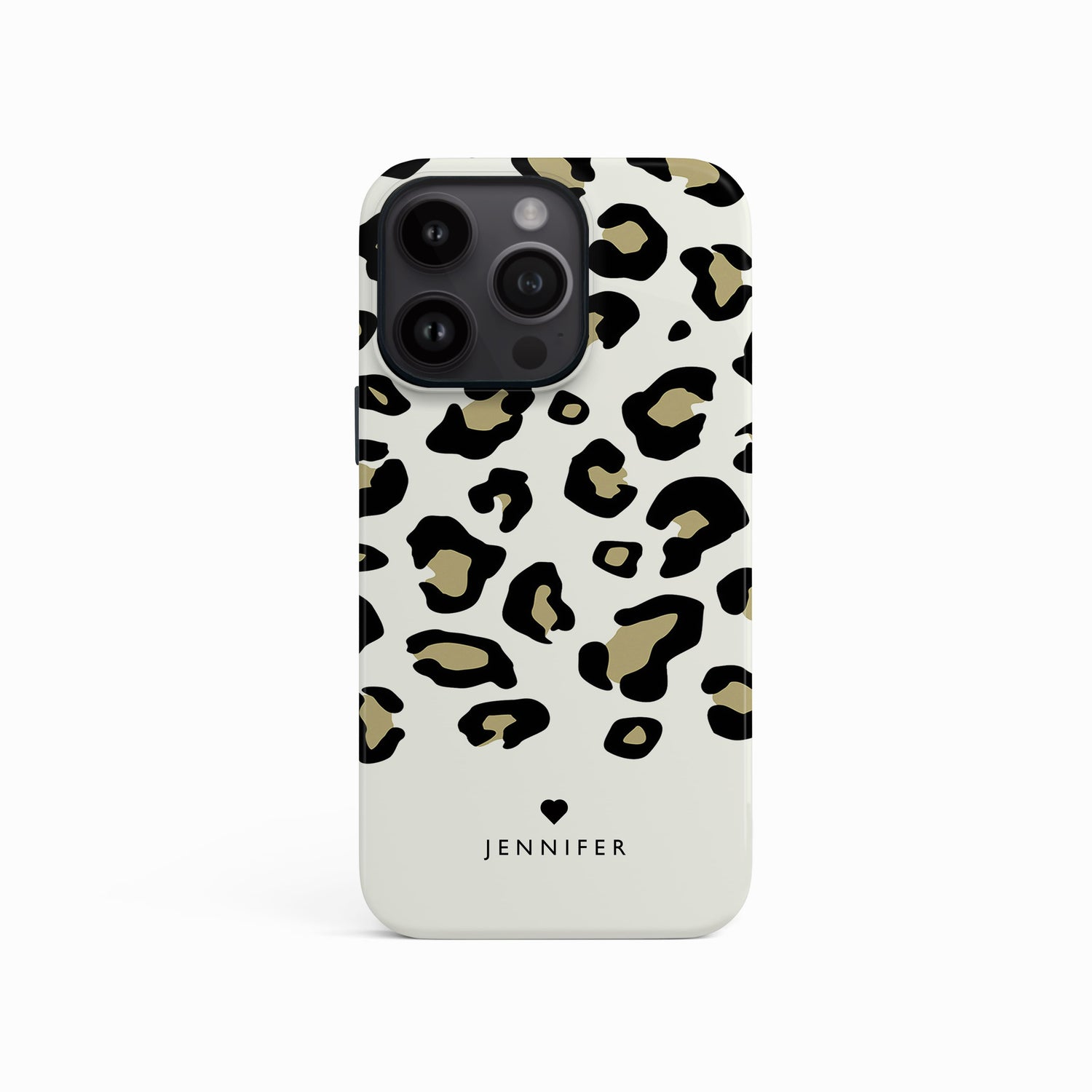 Gold Leopard Print Personalised Phone Case iPhone 15 Phone Case