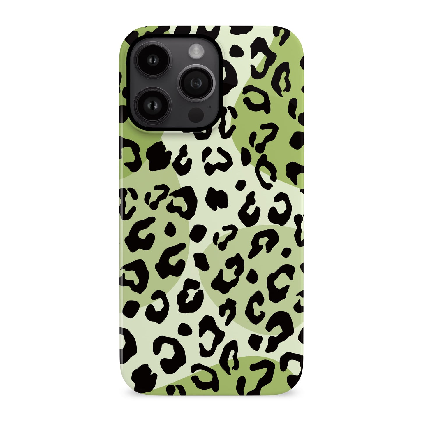 Abstract Green Leopard Print Case iPhone 14 Phone Case