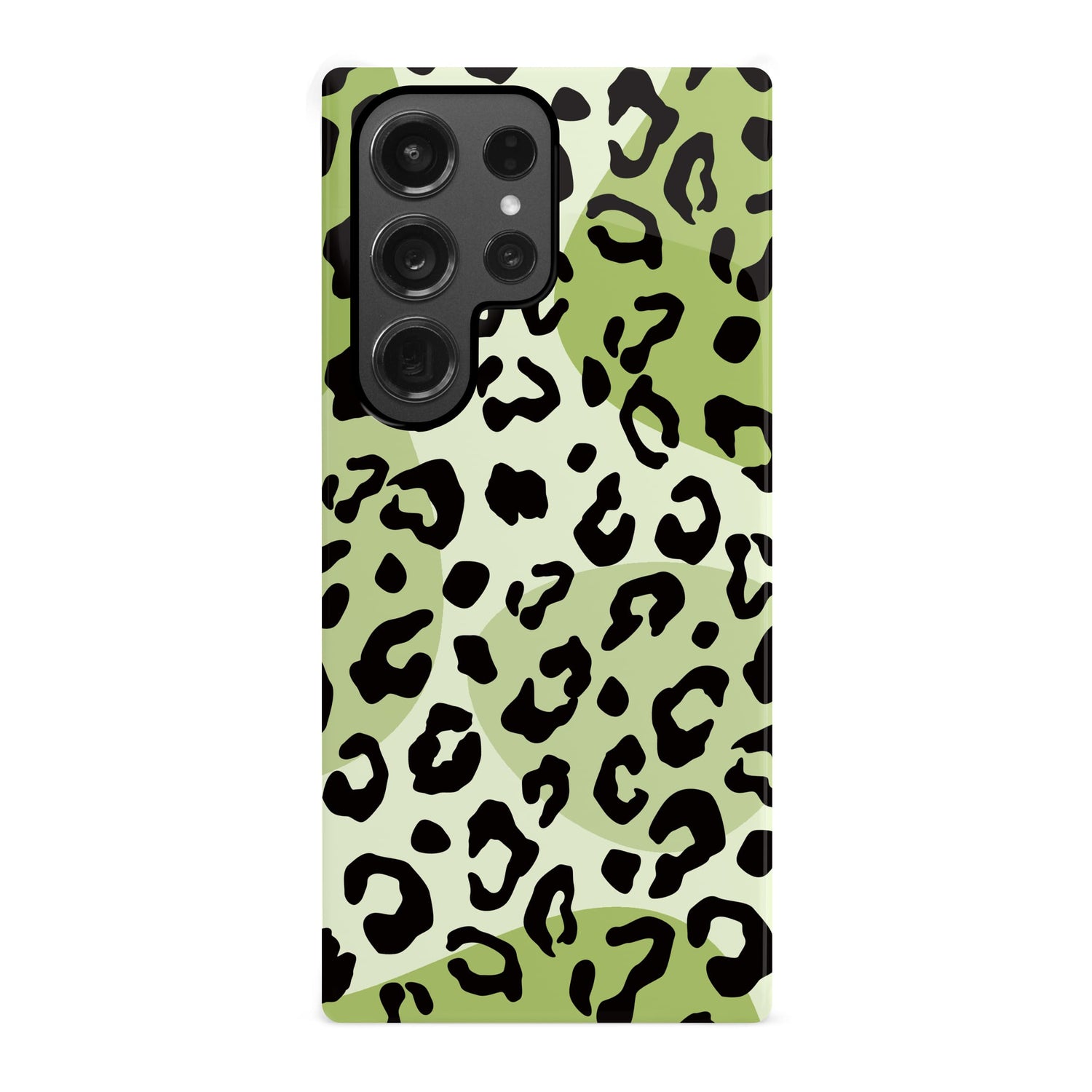 Abstract Green Leopard Print Case Samsung Galaxy S23 Ultra Phone Case