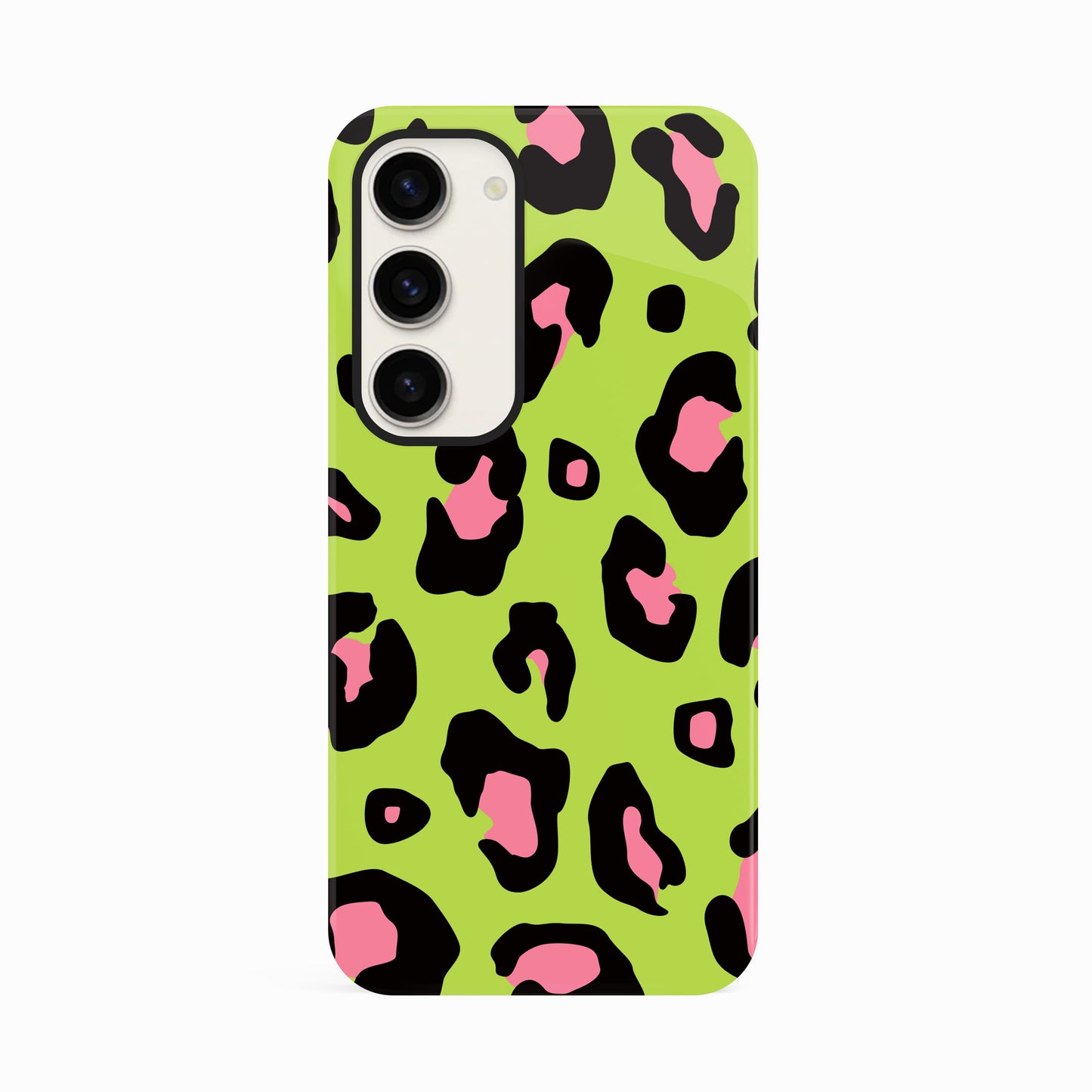 Green and Pink Leopard Spot Print Case Samsung Galaxy S23 Phone Case