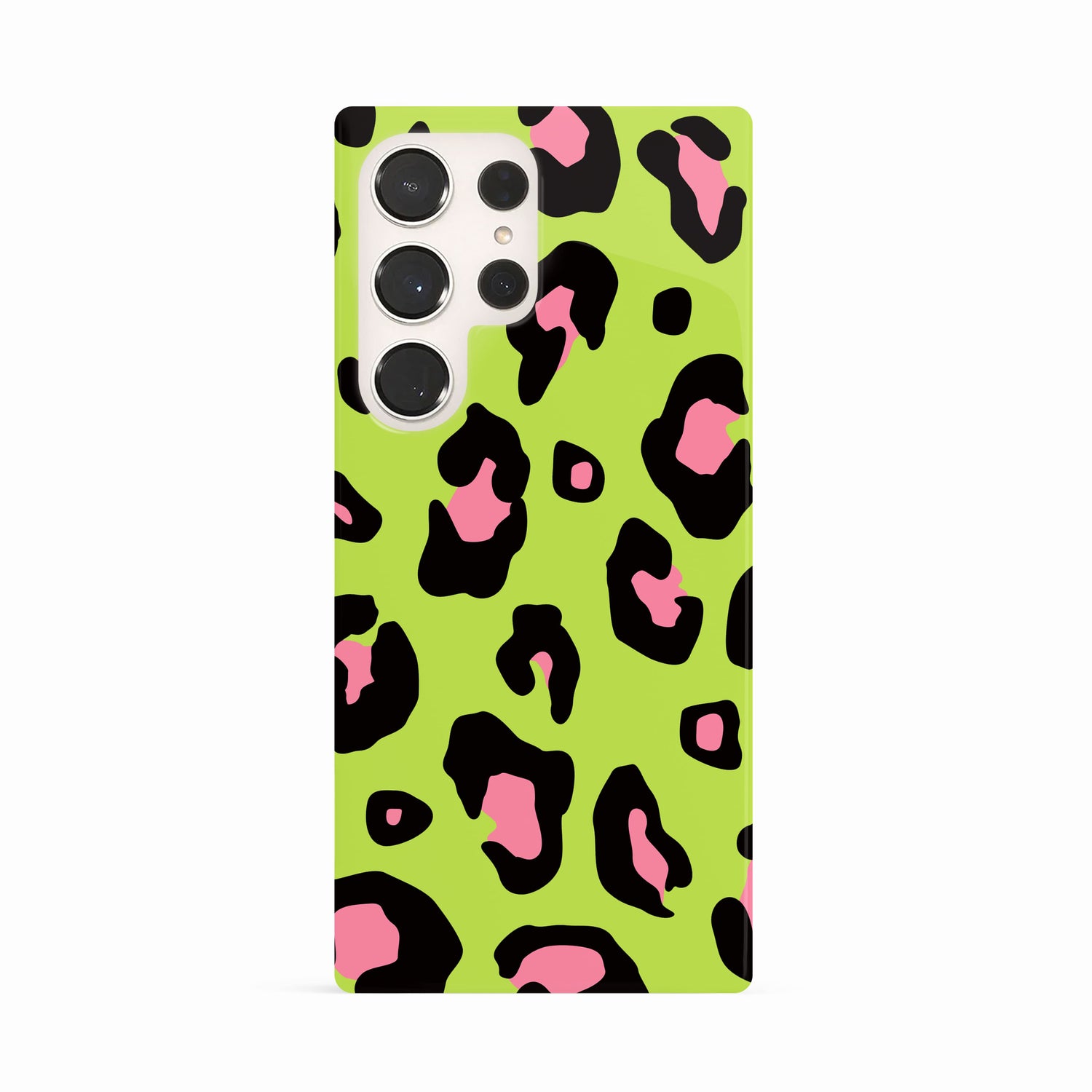 Green and Pink Leopard Spot Print Case Samsung Galaxy S23 Ultra Phone Case