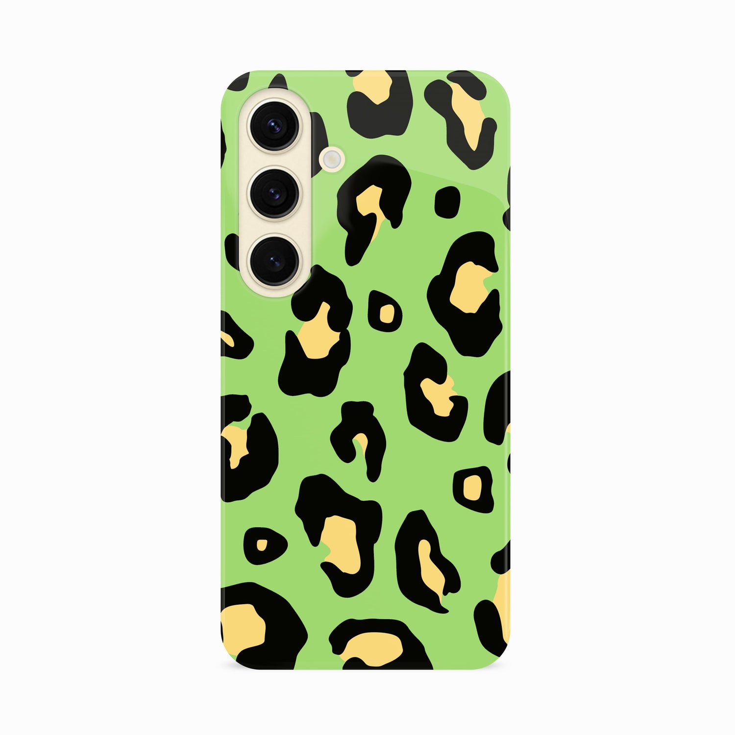 Green and Yellow Leopard Print Case Samsung Galaxy S24 Phone Case