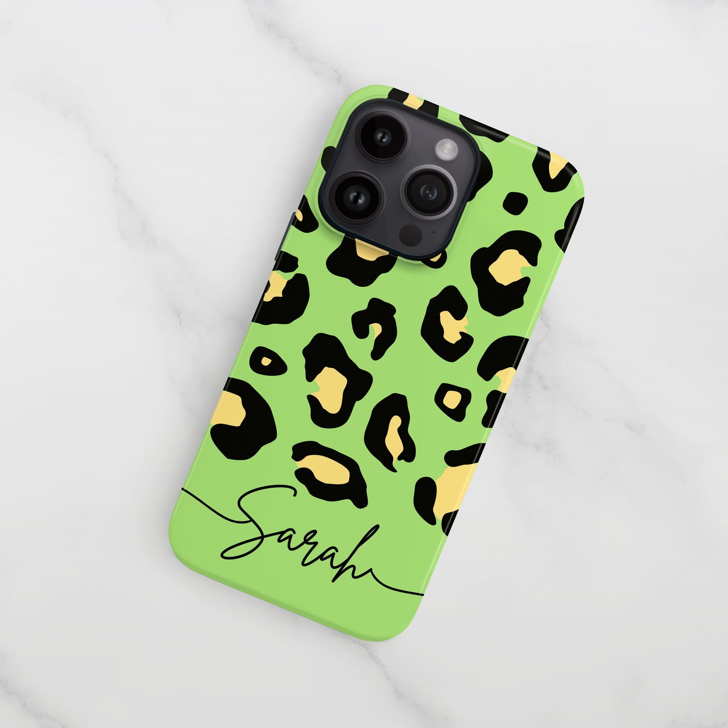 Green and Yellow Personalised Leopard Print Case  Phone Case