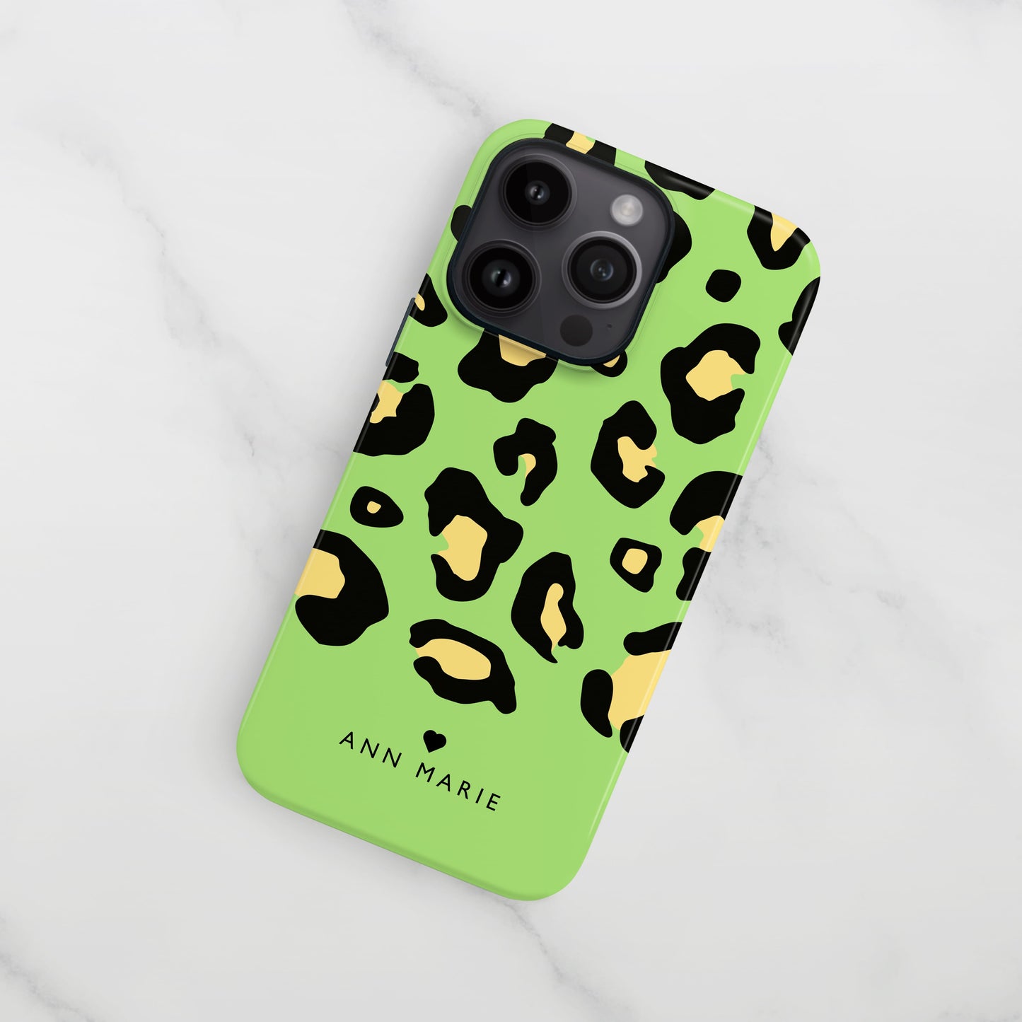 Personalised Green Yellow Leopard Print Case  Phone Case