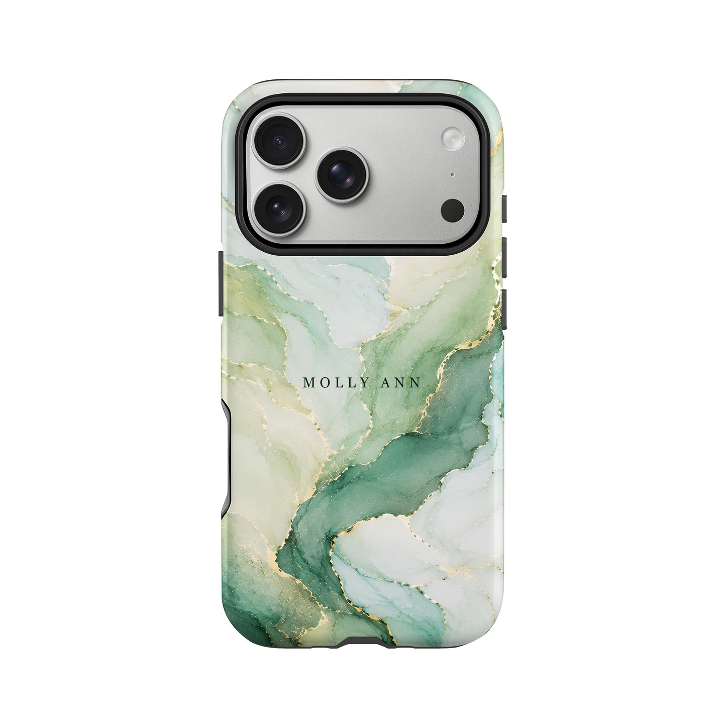 Personalised Green Marble Print Case