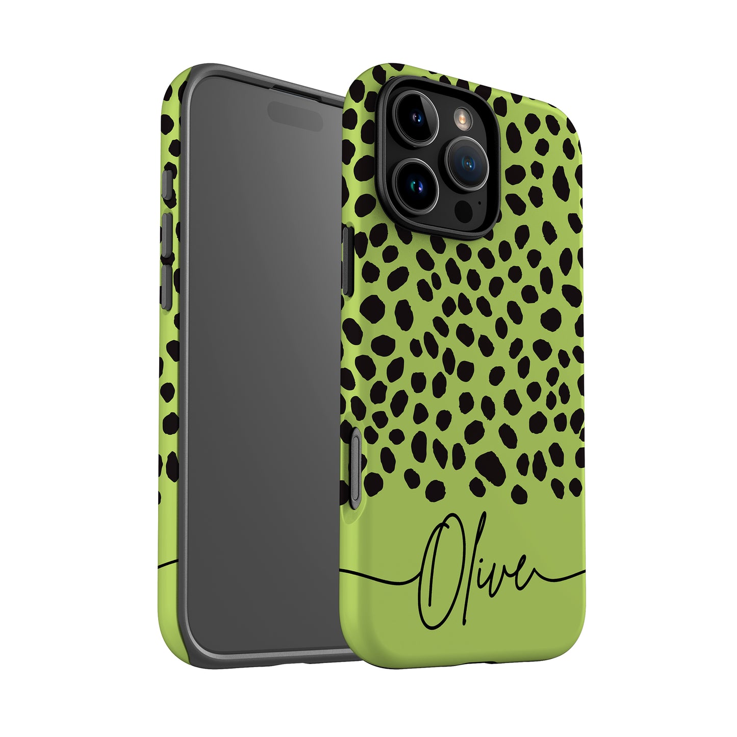 Personalised Green Cheetah Print Case