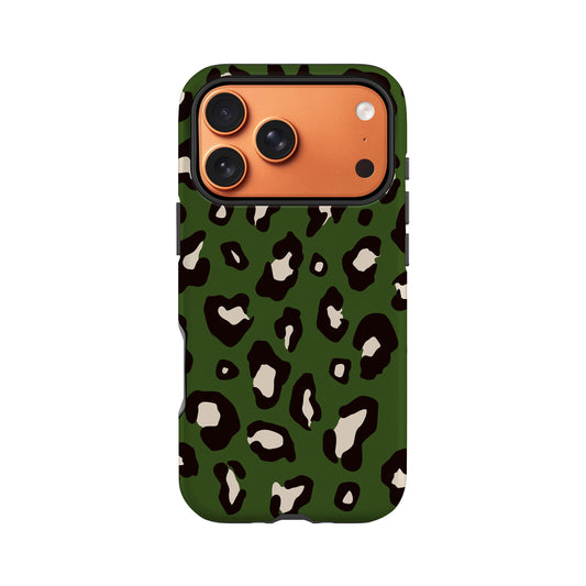 Dark Green Leopard Print Case