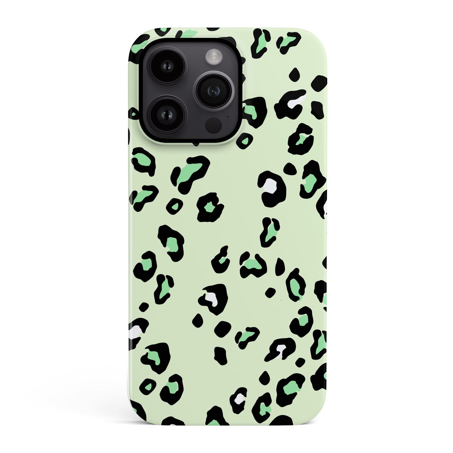 Lime Green Leopard Print Case iPhone 15 Phone Case