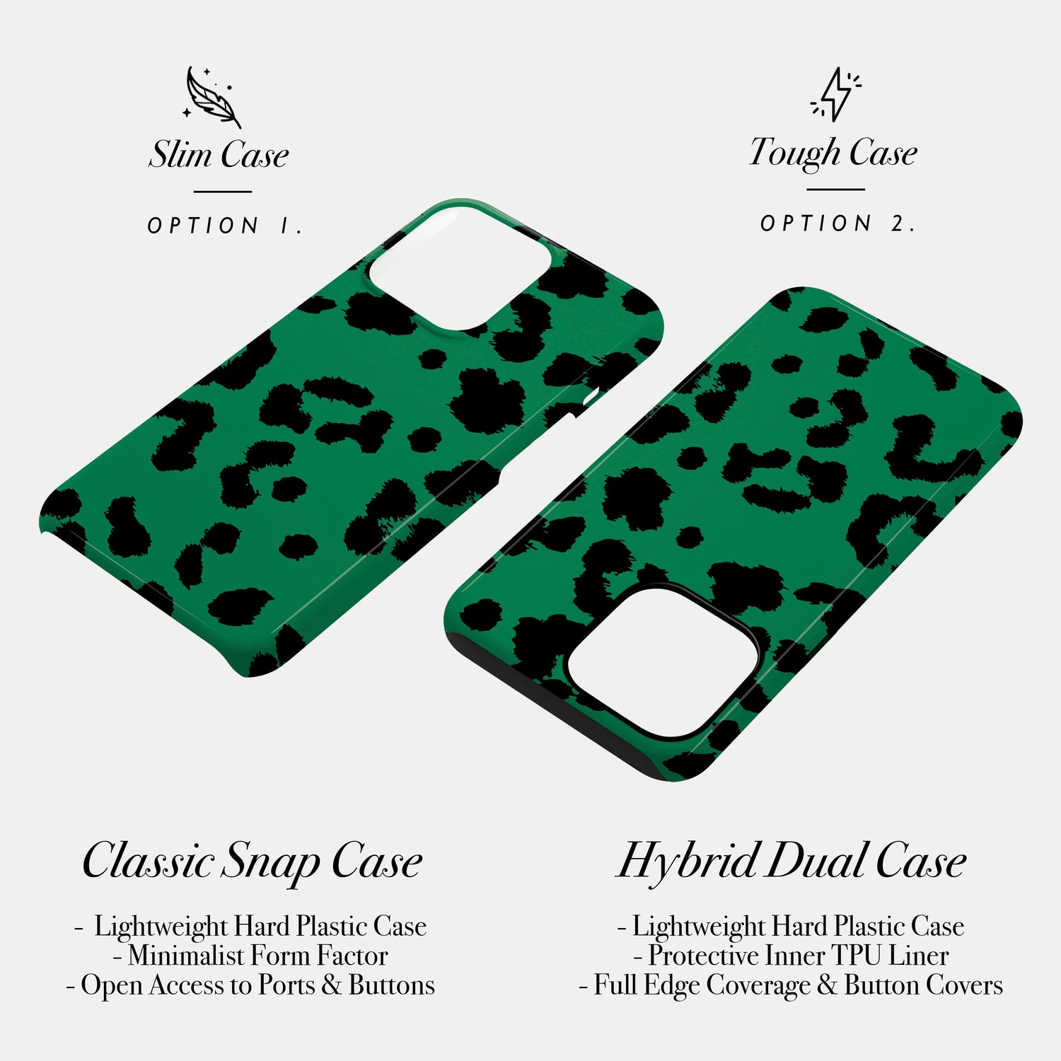Green Custom Leopard Print Phone Case Phone Case