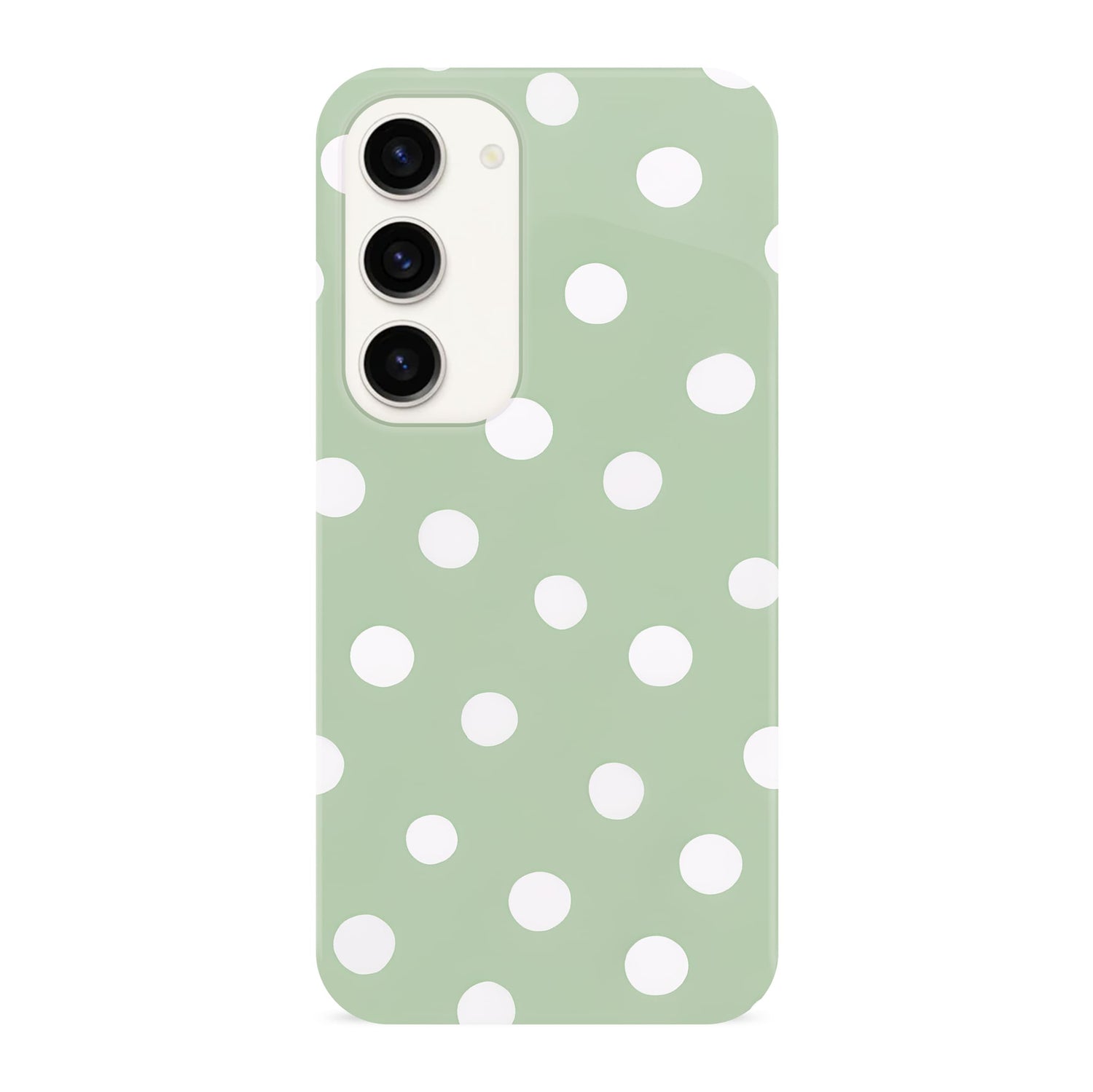 Muted Green Polka Dot Phone Case Samsung Galaxy S23 Phone Case