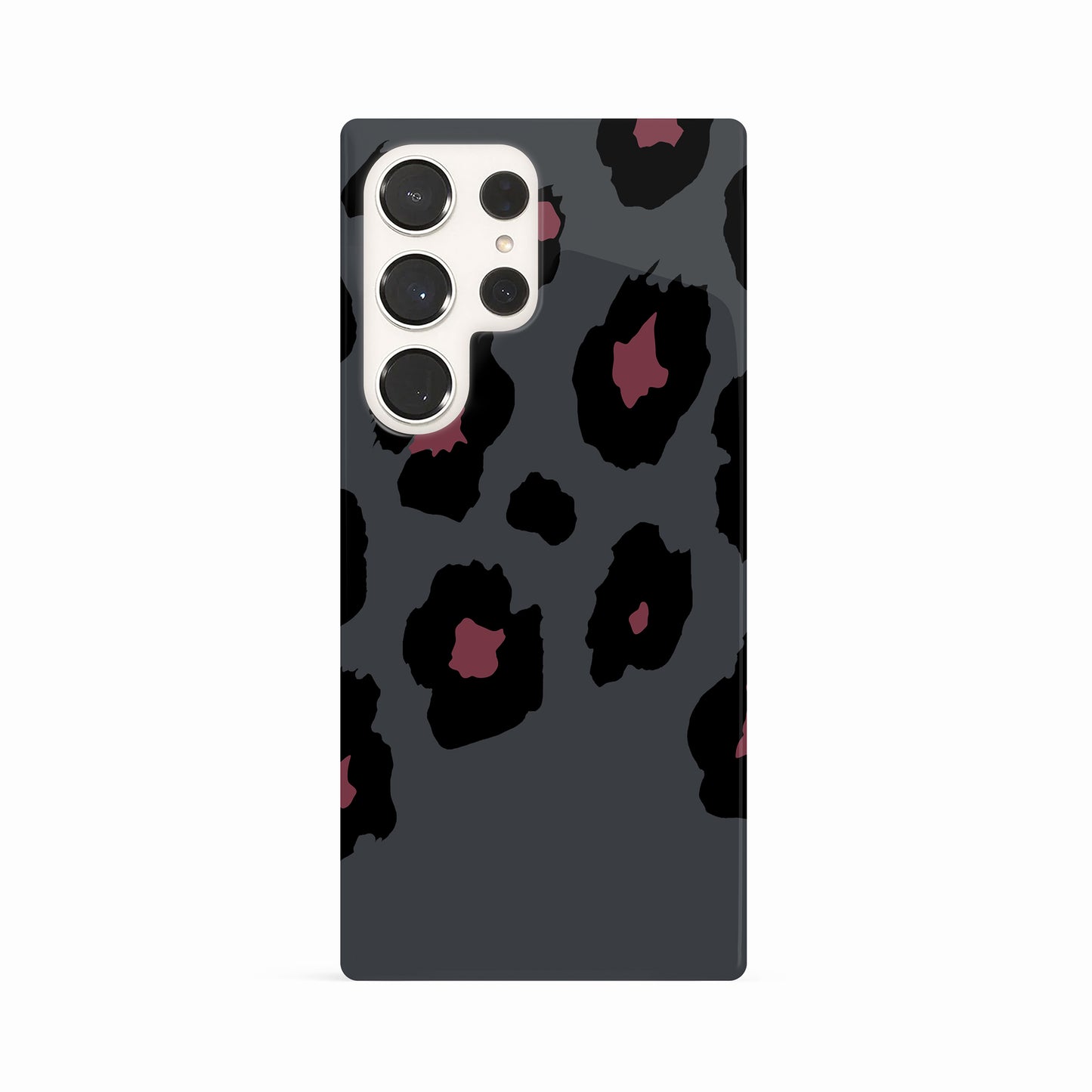 Grey Burgundy Leopard Print Case Phone Case