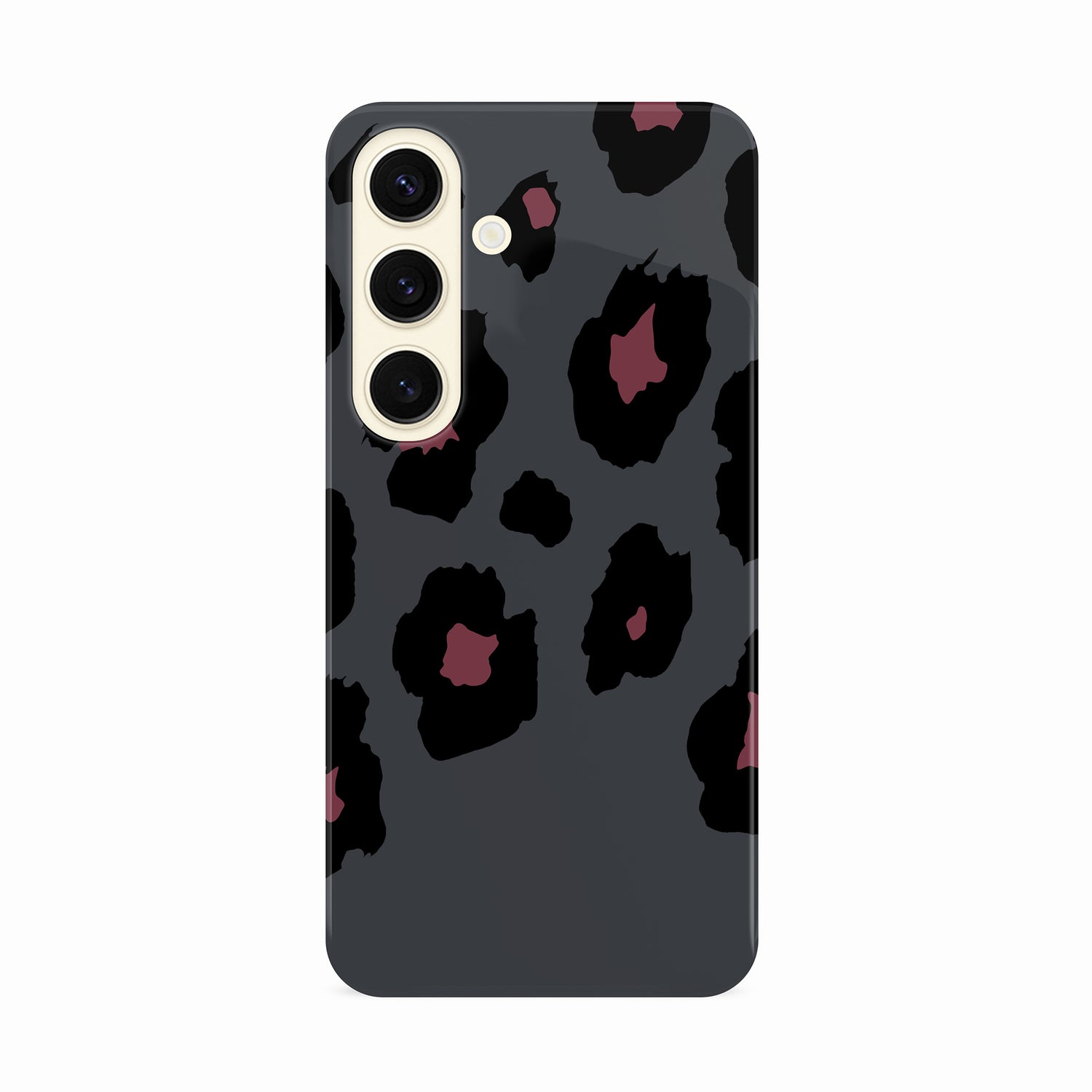 Grey Burgundy Leopard Print Case Phone Case
